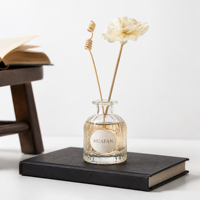 Flacon diffuseur en verre exquis de 50 ml et 100 ml, flacon vide pour parfum, pour coffrets cadeaux aromatiques, logo personnalisé, sérigraphie, marquage à chaud