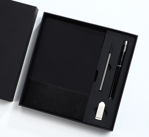 IStapromo Gifts 2026New Product Birthday Gift Carbon Fiber Writing Ballpen <b>Stationery</b> <b>Set</b> Business Soft Leather Work Simple Diar - Product Image 3