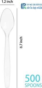 Cucharas y tenedores desechables ecológicos para helados, camping y restaurantes, biodegradables, libres de BPA, aptos para alimentos, sostenibles - Product Image 3