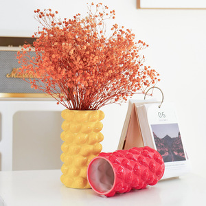 Vase à fruits <span class=keywords><strong>en</strong></span> céramique fait à la main moderne Art déco Design 3D couleur personnalisée rouge rose pour amour coeur maison jardin décor - Product Image 2