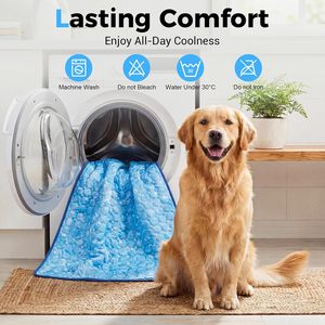 Self-cooling dog mat Breathable pet cooling pad Non-slip latex dog mat Easy wash foldable mat - Product Image 5