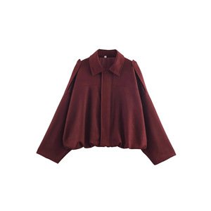 Nouvelle collection automne 2025 – Blouson <span class=keywords><strong>aviateur</strong></span> en daim uni pour <span class=keywords><strong>femme</strong></span>, style européen <span class=keywords><strong>et</strong></span> américain, col tendance - Product Image 5