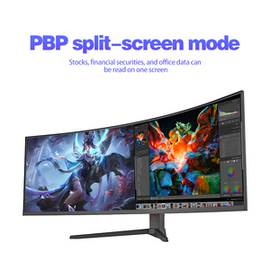 จอคอมพิวเตอร์โค้งขนาด 49 นิ้ว 4K สำหรับเล่นเกมส์ พร้อมลำโพง ดีไซน์ใหม่ LED สำหรับพีซีตั้งโต๊ะ อัตรารีเฟรช 165Hz สำหรับสำนักงาน จอภาพแบบจอกว้าง - Product Image 6