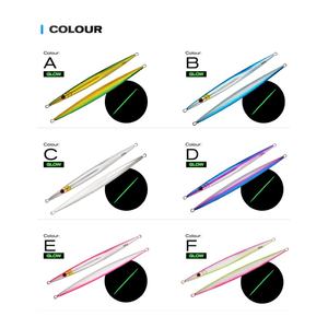 Jigs métalliques lumineux OEM <span class=keywords><strong>de</strong></span> 60g à 400g, à coulée rapide, leurres <span class=keywords><strong>de</strong></span> pêche au jigging phosphorescents pour la pêche au gros gibier, la pêche en haute mer et la pêche en bateau - Product Image 5
