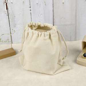 Pochette de rangement en coton biologique personnalisée, anti-poussière, avec cordon de serrage, pour colliers et montres - Product Image 3