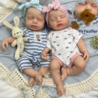 Poupées Reborn Réalistes en Silicone Intégral Étanche, Bouche Ouverte, 18 Pouces, Bébé Endormi, Anatomiquement Correctes, Fille Doux et Câlin, Cadeau de Fêtes, Direct Usine