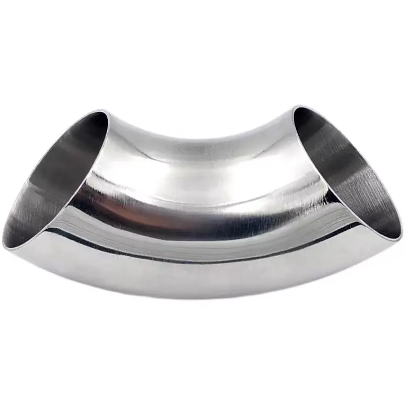 WZ Sanitary Stainless Steel 304 316 90 degree welded elbow Pipe Fitting Pipe Joint Elbow