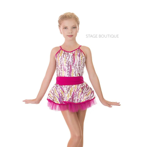 Vente Prêt à Expédier Hotpink Enfants Sequin Jazz Costume Tutu Filles Robes Danses Latines - Product Image 1