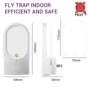 X-Pest Smart Electric House Mouches Gnat Killer Trappeur Mites Piège à mouches des fruits Tueur de mites Plug-In Pièges collants à mouches électriques - Product Image 2