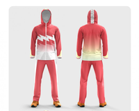 Survêtement de football personnalisé à capuche pour homme, ensemble veste et pantalon à fermeture éclair intégrale, tenue d'entraînement de football, vêtements d'équipe, sublimation, fournisseur OEM ODM en gros