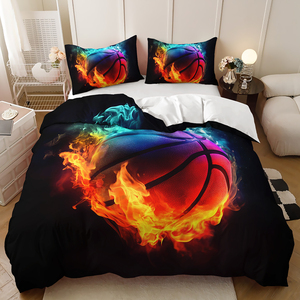 Thoải Mái Polyester Vải Thể Thao Bóng Rổ Chàng Trai Bộ Đồ Giường Set Teen Duvet Cover Set - Product Image 5