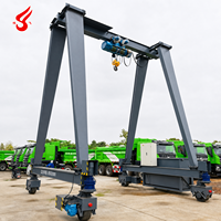 Pont roulant mobile à double poutre avec pneus en caoutchouc, palan électrique robuste 25t avec moteur et boîte de vitesses pour chantier de construction