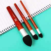 Stylo pinceau à dessin avec manche en bois, tête éponge, outil d'effacement noir pour l'art, le croquis, le dessin, les portraits et les artistes