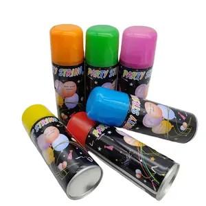 High Quality Non flammable Wedding Christmas Party Colorful 250ml Silly String Crazy Spray