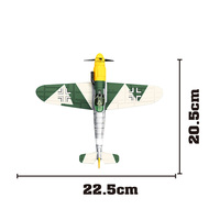 Modèle en plastique à assembler à l'échelle 1/42, support d'affichage pour avion de chasse Bf-109 de l'armée de l'air, bloc de construction éducatif pour collectionneur