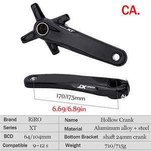 <span class=keywords><strong>XT</strong></span>-platos y bielas para bicicleta de montaña 104BCD, manivela integrada de 170mm y 175mm, 32/34/36/38T, anillo de <span class=keywords><strong>cadena</strong></span> de 9/10/<span class=keywords><strong>11</strong></span>/12 <span class=keywords><strong>velocidades</strong></span> - Product Image 2