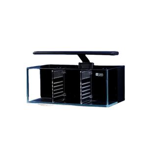 Mini-desktopaquarium Achterfilter Dimbare verlichting Uniek decor Lichtgewicht glas voor op kantoor Thuis Eenvoudig te installeren Ruimtebesparend - Product Image 1