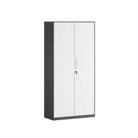 Lakshyo Armoire de rangement pliable en acier et métal Armoire de classement moderne à 2 portes étanche à l'humidité Bureau Gym École Hôtel Entrepôt