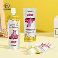 Sachets de miel individuels portables de 15g avec bec verseur, imprimés sur mesure, anti-fuite, mini-sachets de miel jetables