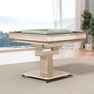 Table de Mahjong entièrement automatique, table à manger domestique intégrée, double usage, spéciale salle de jeux d'échecs et de cartes, silencieuse, pliable, avec revêtement floqué - Product Image 6