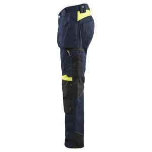 BLAKLADER - 155518608633D116 Pantalones Craftsman Azul marino oscuro/Amarillo Hi-vis-EAN 7330509900734 ROPA DE TRABAJO DE LA HI-VIS - Product Image 3