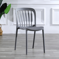 Chaise en plastique de salle à manger bon marché de haute qualité à la sortie d'usine nouvelle conception chaise de salle à manger de haute qualité