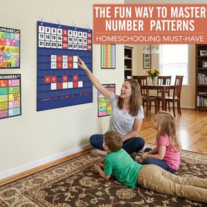 Tabla de Bolsillos con Más de 100 Bolsillos, 120 Tarjetas de Doble Cara, Herramienta de Aprendizaje de Números y Matemáticas para Niños en el Aula - Product Image 5