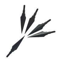Flèches en acier à haute teneur en carbone de 150 grains en forme de feuille de saule pour accessoires de chasse, arc composé et arbalète