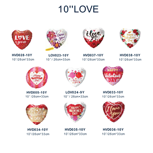 10 "tình yêu trái tim lá Balloons-Các loại Ngày Valentine phong cách số lượng lớn bán buôn cho lãng mạn bên trang trí, nguồn cung cấp sự kiện - Product Image 2