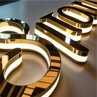 Enseigne personnalisée avec lettres rétroéclairées par LED, étanche IP65, options multicolores pour la publicité et la décoration intérieure/extérieure, utilisation en bar