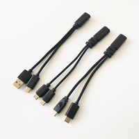 Câble de chargeur Micro USB femelle vers mâle 2 en 1 OEM Android V8, câbles Micro USB courts