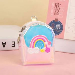 กระเป๋าใส่เหรียญ PVC กันน้ำแบบใส พร้อมช่องใส่บัตร กระเป๋าสะพายขนาดเล็ก มีห่วงคล้องแบบปีนเขา สามารถแขวนได้ - Product Image 6