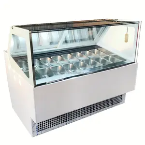 工場供給良いアイスクリームディスプレイ冷凍庫ジェラートショーケース大理石とガラスアイスクリーム/アイスキャンデー/ハーゲンダッツ
