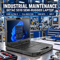 Nouvel ordinateur portable industriel semi-robuste Intel Metal S510 pour l'entretien, processeur Core Ultra 5 125U, 16 Go de DDR5, 256 Go de NVMe, 15,6 pouces, 1000 nits