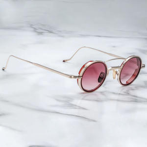 Sifierカスタムメンズレディースレトロラウンドメタルピンクレンズサングラス卸売ファッション高品質ラブ & ローズサングラス - Product Image 2