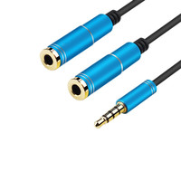 Cable de auriculares de audio de 4 polos macho a hembra de 3,5mm de fábrica de China