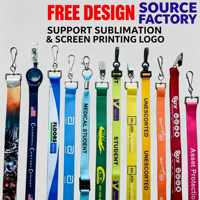Lanyard Personalizzato per Carte d'Identità con Gancio e Clip per Telefono in Poliestere Ecologico e Durevole, Vendita Promozionale di Fabbrica