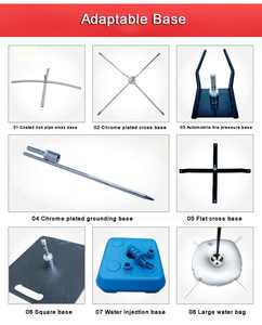 Портативный черный дорожный комплект для вывесок-флагов «Капля» с флагштоком для наружной рекламы и продвижения бизнеса - Product Image 6