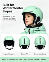 Casque de ski d'hiver MOON, nouvelle conception, coque ABS, certifié CE, casque de protection unisexe pour le ski et le snowboard, modèle MS97