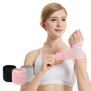 Gimnasio Fitness entrenamiento compresión levantamiento de pesas muñequeras ajustable pulgar muñequera correas para deportes