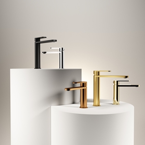 Grifo de lavabo con maneta de una sola palanca, acabado en plata cepillada/gris plomo/oro champán, montaje en encimera, giratorio 360°, para baño de hotel, OEM - Product Image 3
