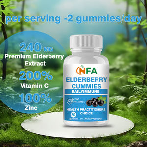 Gommes aux baies de sureau à faible quantité minimale de commande Choix de praticiens sains Complément alimentaire pour un soutien immunitaire quotidien 30 bonbons - Product Image 4