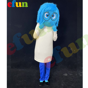 Efun quantité minimale de commande 1 PC personnalisé Fury Evil Angry Gloomy Anxiety Emoticon Sad Mascot Costume adulte Cartoon Inside Out Costume à vendre - Product Image 4