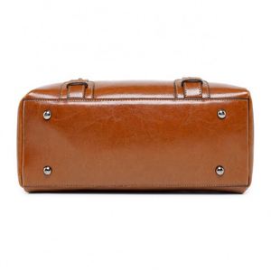 Bolso de Mano de Cuero Genuino OEM para Mujer, Bolsos de Cuero Vacuno - Product Image 4