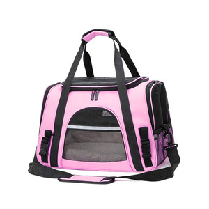 Bolsa de transporte plegable y portátil para mascotas, duradera, expandible, aprobada por aerolíneas, para gatos, perros y otros animales, ideal para viajes. - Product Image 1