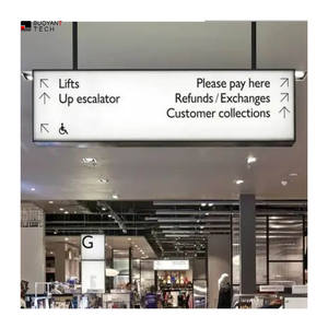 Signa de navegación interior personalizada Wayfinder para hospitales Cajas de luz publicitarias de material de acero para uso en interiores - Product Image 2