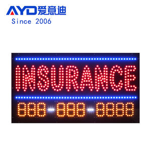 Letrero Luminoso LED para Tienda <span class=keywords><strong>de</strong></span> Seguros, Pantalla LED Intermitente para <span class=keywords><strong>el</strong></span> Gobierno <span class=keywords><strong>de</strong></span> EE. UU., Letrero <span class=keywords><strong>de</strong></span> Número <span class=keywords><strong>de</strong></span> Teléfono <span class=keywords><strong>de</strong></span> Alto Brillo <span class=keywords><strong>de</strong></span> 17*31 Pulgadas - Product Image 1