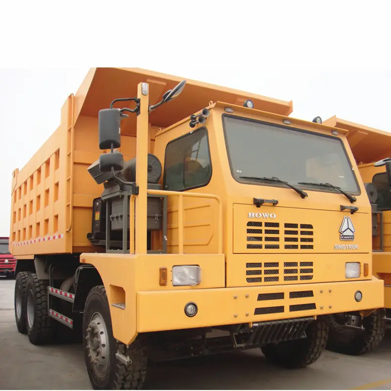 Off Road Mijnbouw Koning Howo 6X4 371HP 75T Kipper Dump Truck Met Hyva Takel Systeem En Allison Auto Transmissie