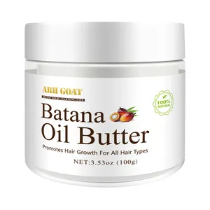 Venta al por mayor 100% Mantequilla de aceite de Batana orgánica para el crecimiento del cabello y reparación del cuero cabelludo Etiqueta personalizada Aceite de Batana 3,53 oz.100ml