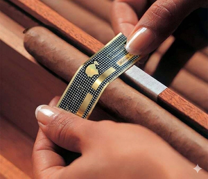 Étiquette verte de haute qualité pour boîte à cigares cubains faits à la main, support OEM pour étiquettes vertes, codes personnalisés, autocollant tampon vert - Product Image 6